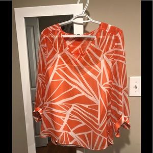 Sheer blouse with built in cami